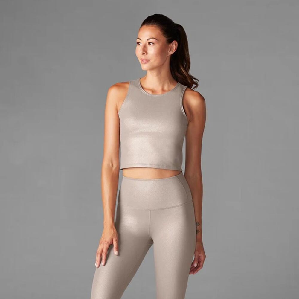 Tavi Gold Metallic Crop Tank XS